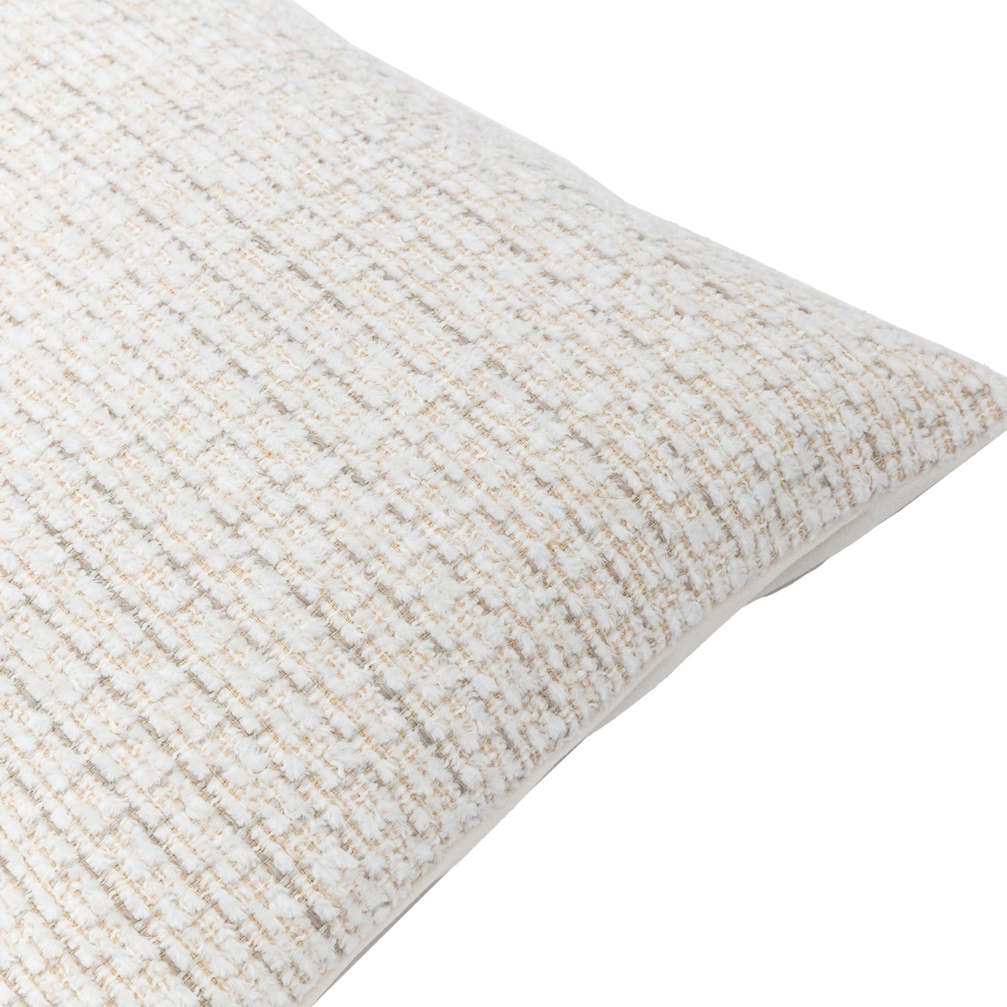 Chenille Textured Cream Square Cushion